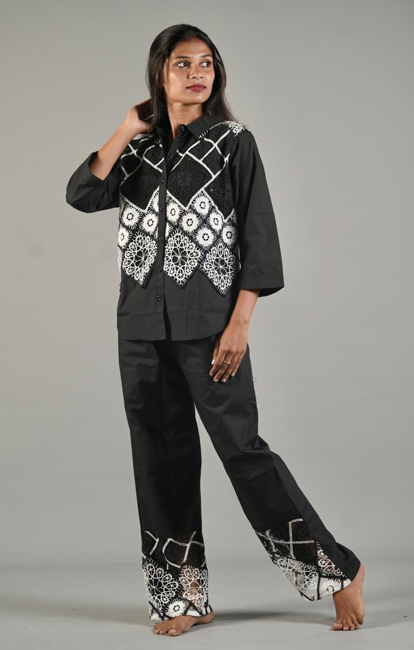 BLACK EMBROIDERED 023 Back