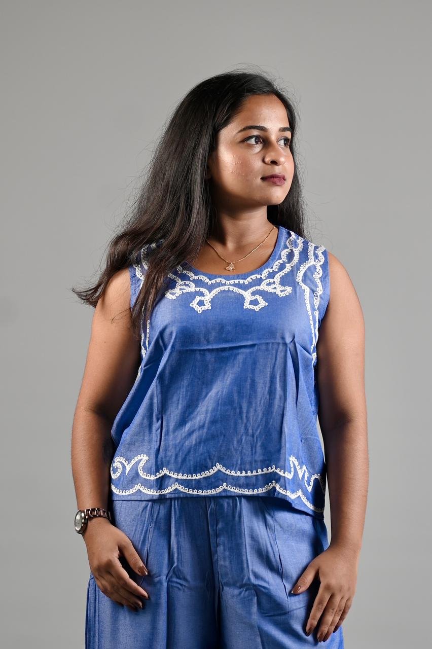BLUE EMBROIDERED 017