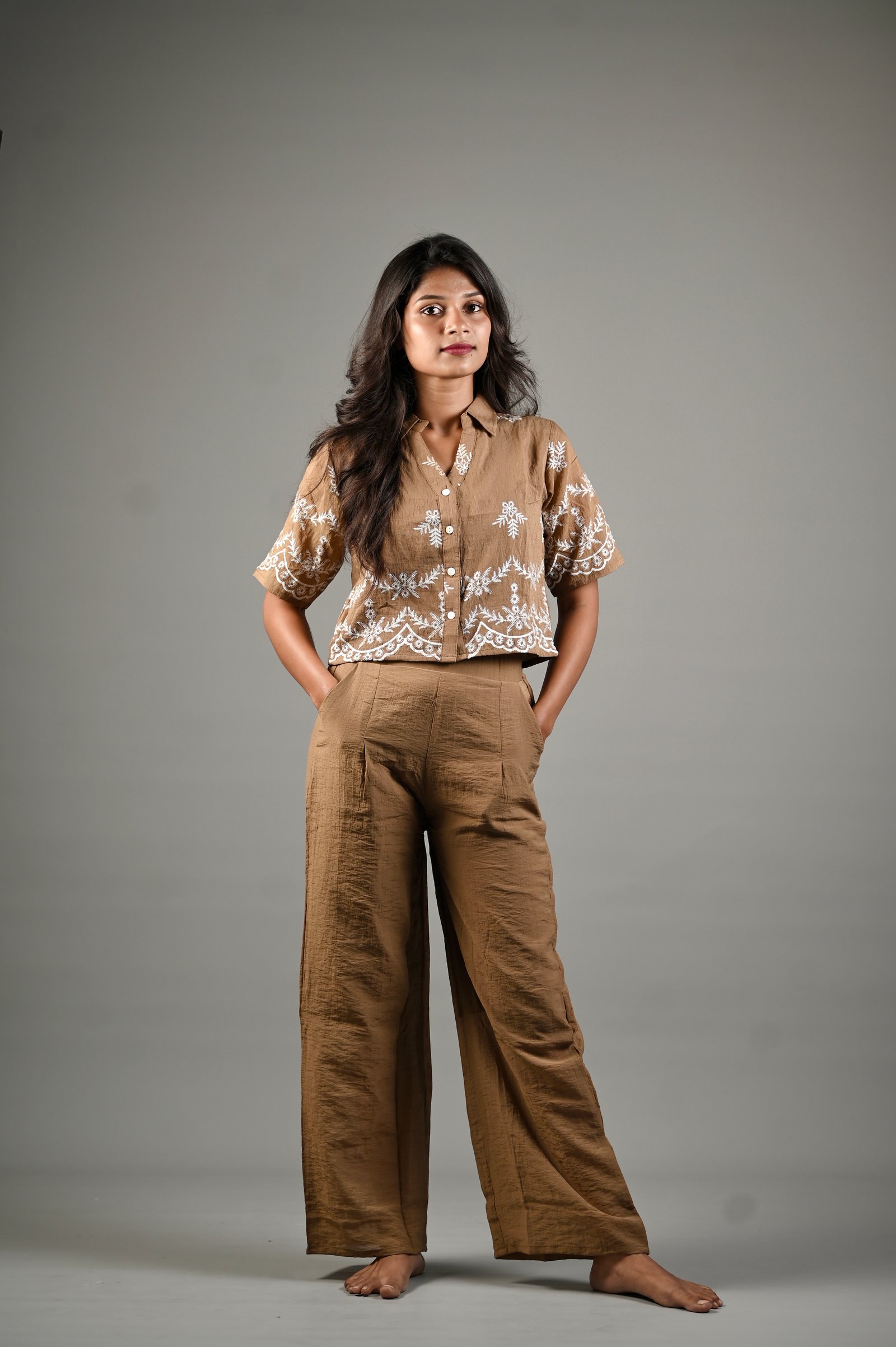 BROWN EMBROIDERED 011