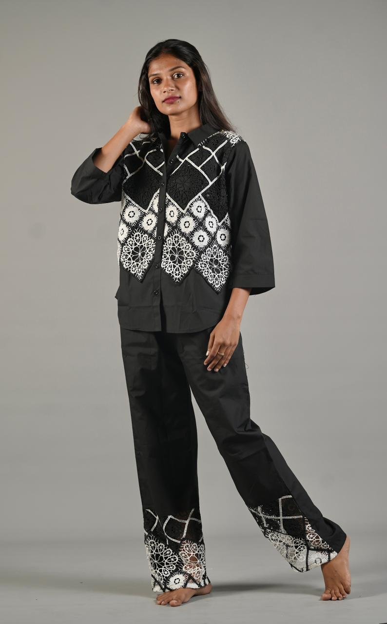 BLACK EMBROIDERED 023